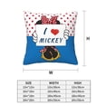 thumbnail image 3 of Dibujos animados Mickey Minnie Mouse(2) Juego de 4 fundas de cojín cuadradas para sofá, sala de estar y cama (50,8 x 50,8 cm), con cremallera invisible, regalo decorativo., 3 of 5