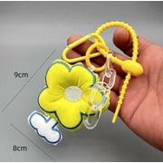 Fashionable keychain pendants, colorful creative fabric flowers, exquisite womens bag pendants, backpack ornaments, pendant gifts