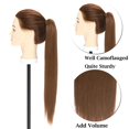 thumbnail image 6 of Benehair Clip In Ponytail Hair Extensions Fashion Claw on Long Cute Wavy Hair Piece 21" Claw Straight Light Brown, 6 of 8
