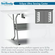 Sew Ready Eclipse Ultra Sewing Machine Table In Gray / White