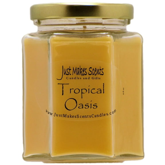 Tropical Oasis Soy Candle -Just Makes Scents Candles & Gifts