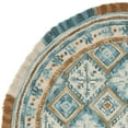 thumbnail image 5 of SAFAVIEH Blossom Keighley Geometric Area Rug, Ivory/Teal, 6' x 6' Round, 5 of 7