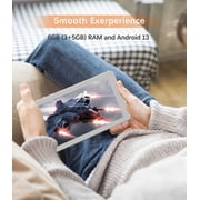 7 inch Tablet, 128GB, Android 13, 8GB (3+5) RAM, Quad-Core Processor, Wi-Fi, Bluetooth, Red