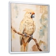 thumbnail image 2 of Designart "Elegance In Beige Parrot Feathers III" Parrot Floater Framed Wall Art Living Room, 2 of 5