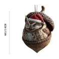 thumbnail image 6 of 3D Forest Animal Acorn Ornaments, Woodland Christmas Decor with Realistic Animal Figures, Resin Hanging Ornaments for Christmas Tree, Home, Party Decor, Cozy Forest Theme Collection, 6 of 6