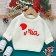 thumbnail image 2 of Toddler Baby Girls Boys Sweatshirts Fall Winter Casual Pullover Crewneck Long Sleeve Cute Print Tops Shirts Clothes for Gifts,White,9 Months, 2 of 4