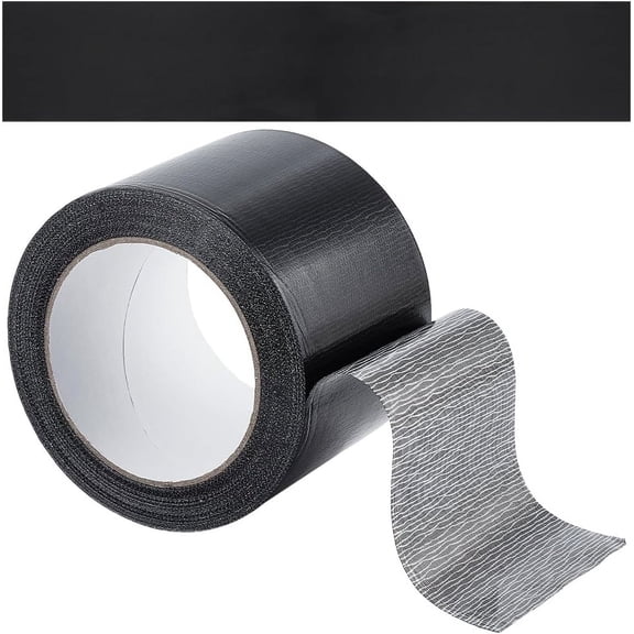 Adhesive Patch Tape Floor Marking Tape for Fixing Carpet Clothing Patches Black 80x0.3mm about 20m/roll