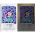 thumbnail image 2 of Caroline's Treasures BB8827CNL Beach Mermaid Purple Hair Grace Ceramic Night Light, 6x4x3", multicolor, 2 of 2