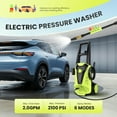 thumbnail image 4 of LIFERECORD Electric Pressure Washer, 2100 Max PSI 2.0 Max GPM with Foam Cannon, 5 Quick Connect Nozzles, for Cars/Fences/Driveways/Home/Patios, Green, 4 of 7