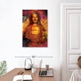 thumbnail image 3 of Elephant Stock Colorful Golden Buddha Wall Art - Vertical Canvas Wall Art - Living Room Wall Decor - Religion And Spirituality Canvas - Orange And Pink Decor - 20" x 30", 3 of 8