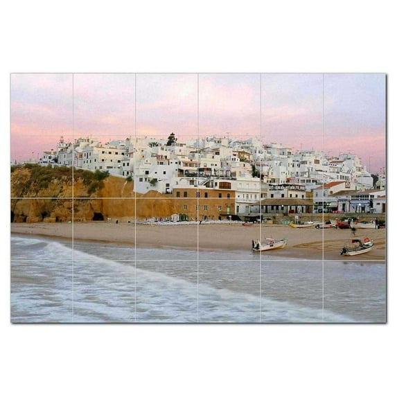 City Photo Ceramic Tile Mural Kitchen Backsplash Bathroom Shower, 404478-XL64