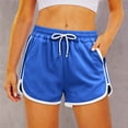 thumbnail image 4 of FRSASU Women's Mesh Athletic Shorts 3 Inch Running Gym Workout Bodybuilding Booty Vintage Fitted Shorts Blue, 4 of 5