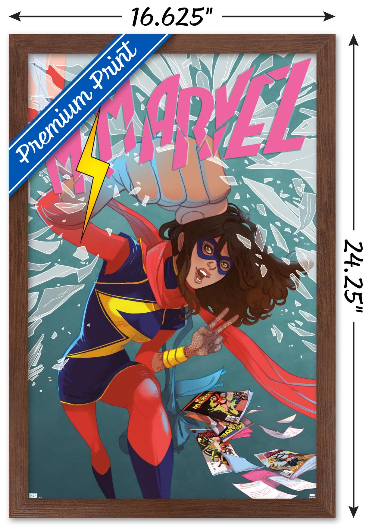 Marvel Comics - Ms. Marvel - Ms. Marvel #13 Wall Poster, 14.725" x 22.375", Framed