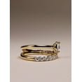 thumbnail image 3 of DFZ Exports Oval Solitaire Wrap Diamond 14K Yellow Gold Wedding Band, 3 of 4