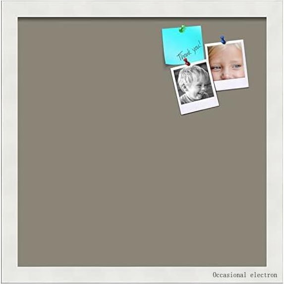 15x15 inch cork bulletin board. this decorative framed pin board comes with pewter design and satin white frame. ideal for home, office decor or school (-1812)