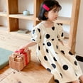 thumbnail image 7 of Xinhuaya Children Big Dot Korean Dress Summer Girl Puff Sleeve Princess Skirt, 7 of 7