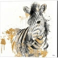 thumbnail image 2 of Great Art Now Water Zebra, Elephant & Gifaffe with Gold by Patricia Pinto 3 Piece Canvas Art Set Each 14"W x 14"H, 2 of 5