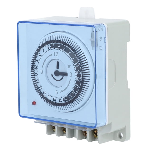 24 Hour Time Switch, Mechanical Timer Switch Flame Retardant Shell for Heating and Cooling System