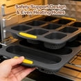 thumbnail image 2 of Molde para Pan de Silicona 9 Rejillas, Fácil de Liberar Juego para Hornear en Cocina Hogar, Molde Resistente y Flexible para Preparar Pan Dulce y Salado, 2 of 4