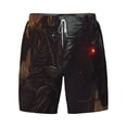 thumbnail image 4 of Lsque Mens Swim Trunks Cool Skull Western Cowboy Pattern - Bathing Suit Compression Liner - Beach Swim Shorts Swimwear - (S-3XL) - Stretch Quick Dry -Large, 4 of 9