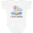 thumbnail image 3 of Inktastic I Love My Mommy Cute Elephants with Moon and Stars Boys or Girls Baby Bodysuit, 3 of 5