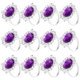thumbnail image 3 of MERRYHAPY Napkin Ring Serviette Ring Hollow Out Purple Acrylic Iron Zinc Alloy 12Pcs For Elegant Dinner, 3 of 8