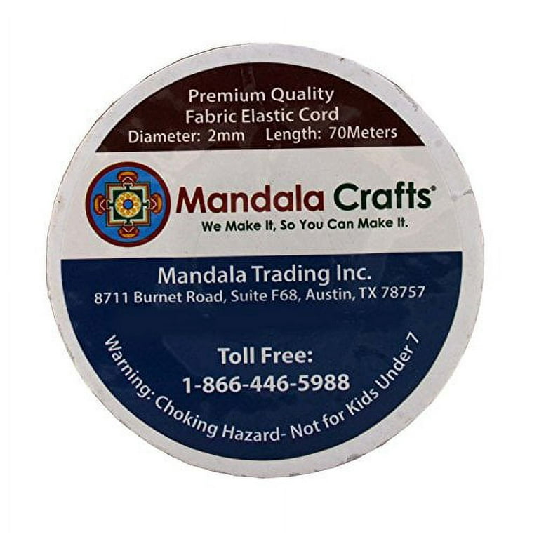 Mandala Crafts Elastic Cord Stretchy String for Bracelets, Necklaces, Jewelry Making, Beading, Masks (Olive Green, 2mm 76 Yards)