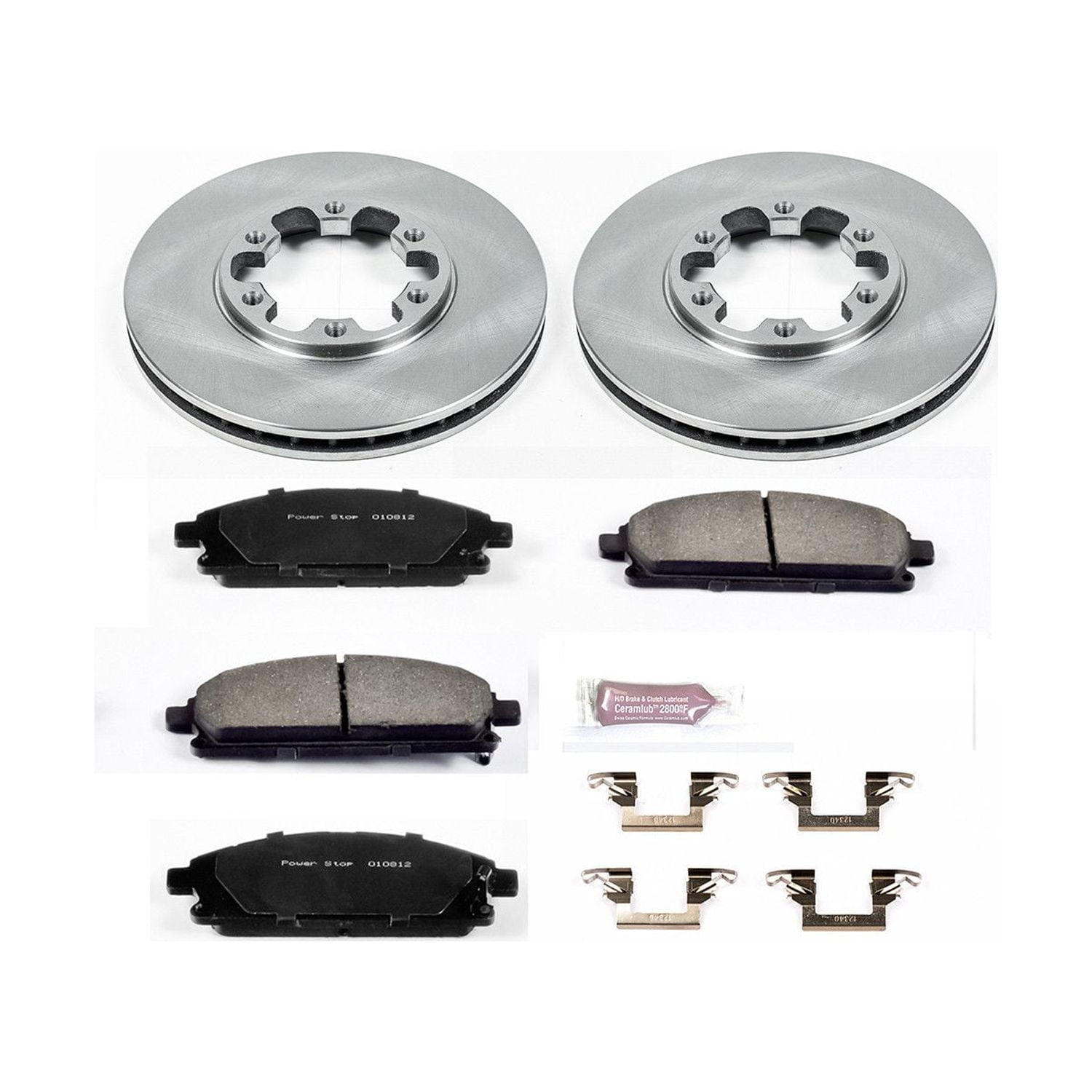 Power Stop Front Stock Replacement Brake Pad and Rotor Kit KOE1175