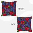 thumbnail image 3 of Fotbe Wild Berries Pattern Velvet Decorative Throw Pillow Covers with Elegant Piping, Soft Plush Cushion Cover for Sofa, Bed, Car, Office-18"x18", 3 of 8