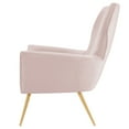 thumbnail image 5 of Armchair Accent Tufted Chair, Pink, Velvet, Modern Contemporary, Mid Century Living Hotel Lounge Cafe Lobby, 5 of 8