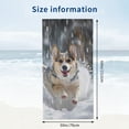 thumbnail image 3 of Welsh Corgi Dog Christmas Ultra Absorbent Super Soft Camping Towels Pool Travel Swimming, 3 of 8