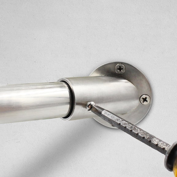 BESTOYARD Closet Rod Socket Angled Curtain Pole Bracket for Bedroom Use 2Pcs