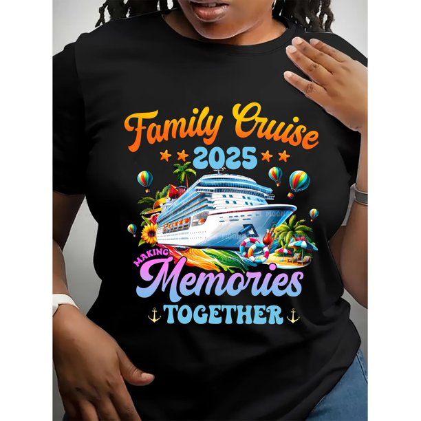 Graphic Tee for Women - Casual Crew Neck Short Sleeve T-Shirt, Machine Washable