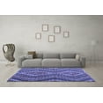thumbnail image 3 of Ahgly Company Indoor Square Southwestern Blue Country Area Rugs, 3' Square, 3 of 4
