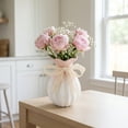 thumbnail image 3 of Unique Bargains Modern Ceramic Flower Vase for Centerpiece Pink 4.3"L x 4.3"W x 7.9"H, 3 of 6