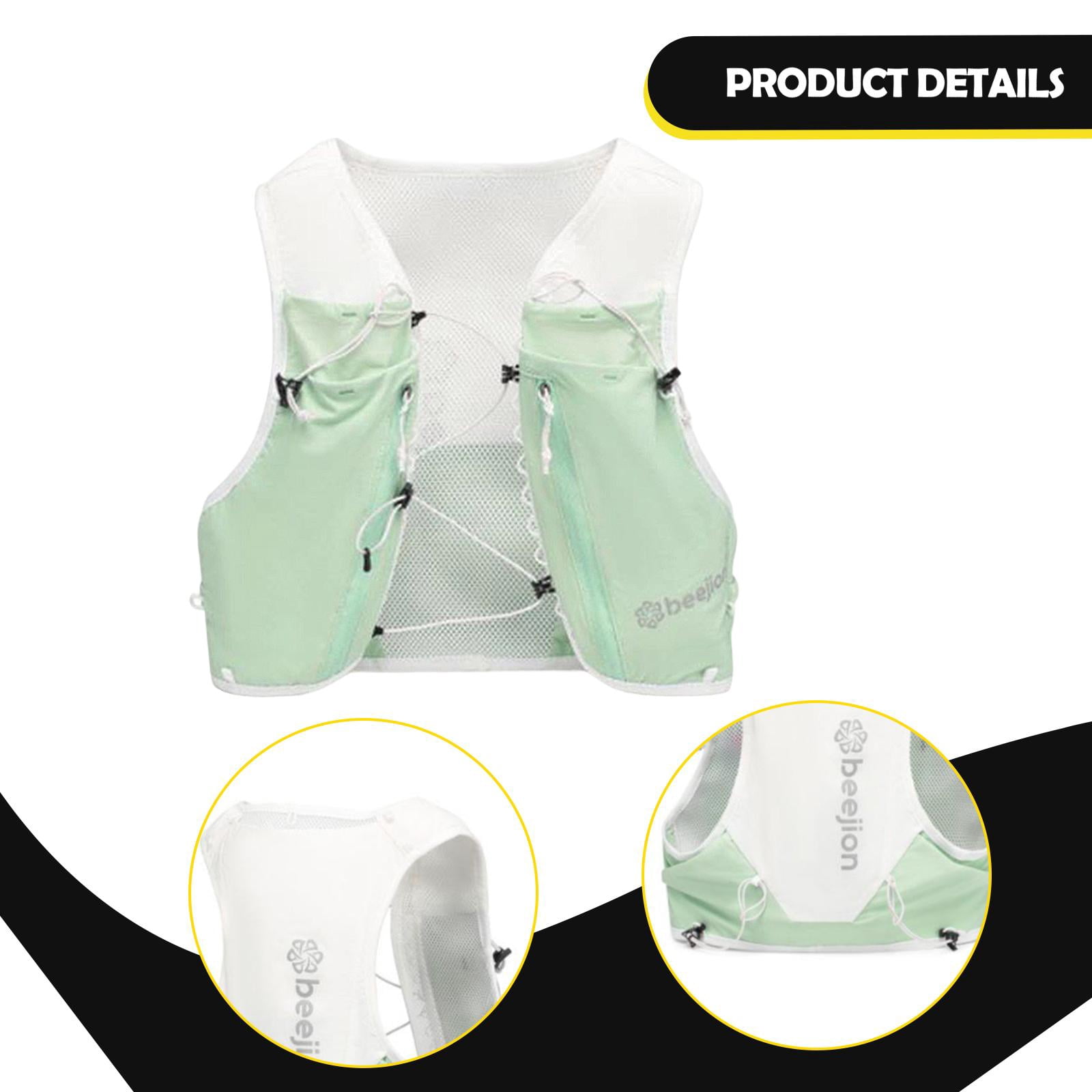 harayaa Breathable and adjustable running hydration vest, backpack for running, camping, Green