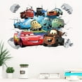 thumbnail image 2 of Cars Wall Stickers Race Car Wall Decal Self-Adhesive Cartoon Wall Paper For Boys Girls Room Bedroom Living Room Decoration, 2 of 4