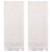REGALWOVEN Geometric Patterns Turkish Decorative Hand Towels Set of 2, Soft and Absorbent for Bathroom and Kitchen Beige 13" x 29"