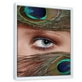 thumbnail image 3 of Designart 'Peacock Feathers and Eye' Bohemian & Eclectic Framed Canvas Wall Art Print, 3 of 5