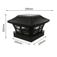 thumbnail image 2 of Solar Post Lights Outdoor, Solar Lamp Post Cap Lights for Wood Fence Posts Pathway - black (leaf), 2 of 5