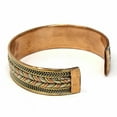 thumbnail image 2 of Copper and Brass Cuff Bracelet Healing Braid DZI, 2 of 3