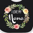 thumbnail image 4 of Inktastic I Love My Nana Flower Circle Boys or Girls Baby Bib, 4 of 4
