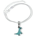 thumbnail image 2 of Emerald Park Jewelry TRex Tyrannosaurus Rex Cartoonish Dinosaur Snake Chain Charm Bracelet, 2 of 9