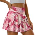 thumbnail image 5 of HELLHERO Polyester Spandex Athletic Skort for Training Tennis Golf, Built-in Shorts Two Pockets Golf Skorts, Heart Print, 5 of 9