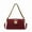 burgundy, variant on Women's Gold Chain Shoulder Bag - Suede Small Square Crossbody, Autumn/Winter All-Match Fashion Bag (8.2×3.1×4.7in)