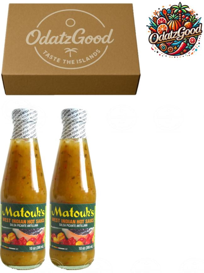 Matouk's West Indian Hot Sauce 10oz (300ml) 2-Pack – Product of Trinidad & Tobago – Curated & Packaged by ODatzGood