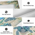 thumbnail image 6 of Teal Sea Turtle Coastal Outdoor Rug for Patio/Deck/Porch, Non-Slip Large Area Rug 6 x 9 Ft, Vintage Summer Beach Seaweed Indoor Outdoor Rugs Washable Area Rugs, Reversible Camping Rug Carpet Runner, 6 of 8