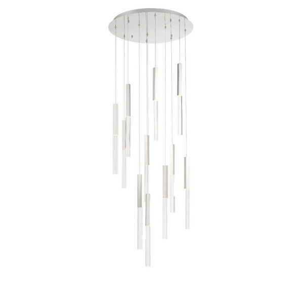 46477-026-Eurofase Lighting-Benicio - 27.5W 11 LED Chandelier-18 Inch Tall and 22 Inch Wide-Polished Nickel Finish