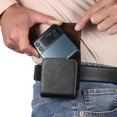 thumbnail image 4 of Dteck Vertical PU Leather Belt Clip Case Cover Cell Phone Holster Belt Clip Pouch Holder for Samsung Z Flip 7 5G / Z Flip 6/5/4/3/2 / Motorola Razr Ultra 2025 / 60 Ultra/Razr 2025/2024, Black, 4 of 8