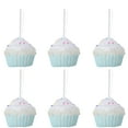 thumbnail image 5 of KOYPTL Christmas Tree Ornaments Set 6 Pcs Cupcake Candy Dessert Christmas Hanging Ornament for Xmas Tree 2.5 Inch Macaron Cupcake Christmas Decorations for Birthday Wedding Home Decor Party Supplies, 5 of 6